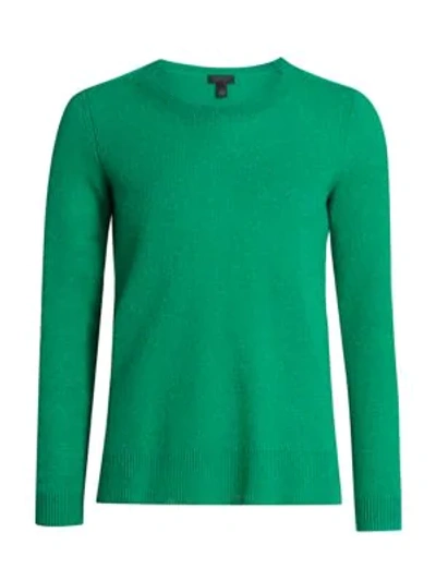 Saks Fifth Avenue Collection Featherweight Cashmere Sweater In Jewel Green