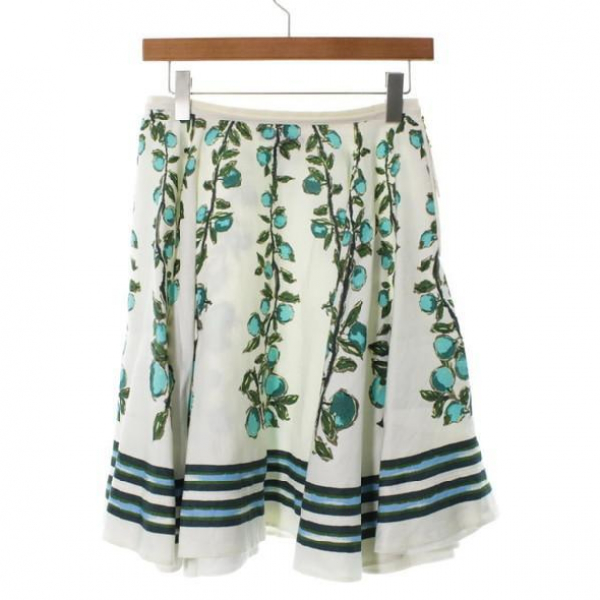 Pre-Owned Louis Vuitton White Linen Skirt | ModeSens