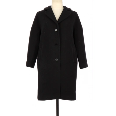 Pre-owned Claudie Pierlot Wool Coat In Black