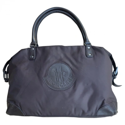 Pre-owned Moncler Cloth Handbag In Brown