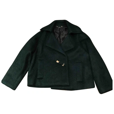 Pre-owned Gucci Wool Peacoat In Green