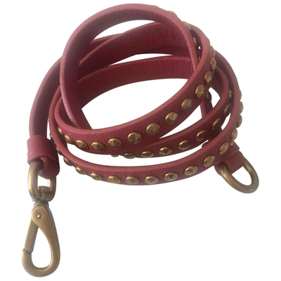 Pre-owned Miu Miu Leather Belt In Pink