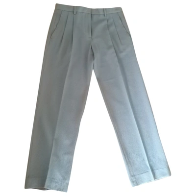 Pre-owned Giorgio Armani Wool Chino Pants In Grey
