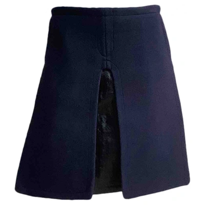 Pre-owned Aquilano Rimondi Wool Mid-length Skirt In Blue