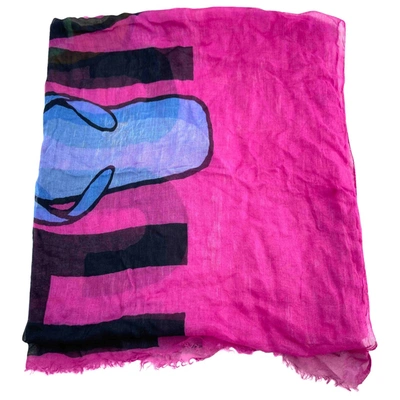 Pre-owned Moschino Wool Stole In Pink