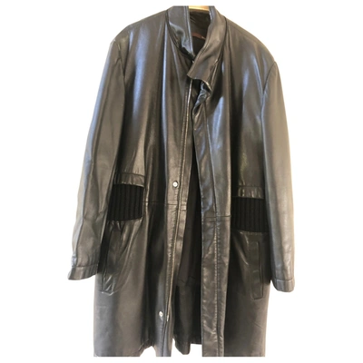 Pre-owned Bally Black Leather Coat