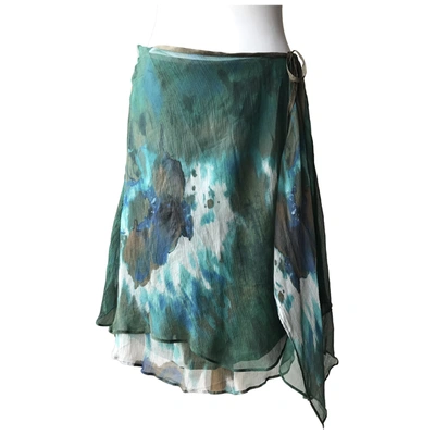 Pre-owned Hugo Boss Silk Mid-length Skirt In Multicolour