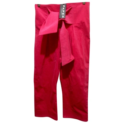 Pre-owned Paper London Straight Pants In Pink