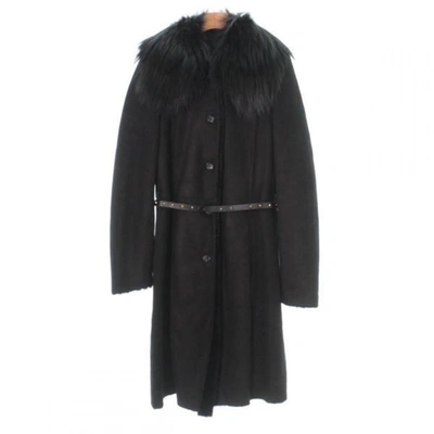 Pre-owned Gucci Black Leather Coat