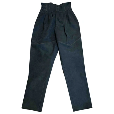 Pre-owned Situationist Straight Pants In Blue
