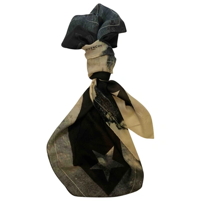 Pre-owned Givenchy Silk Handkerchief In Black