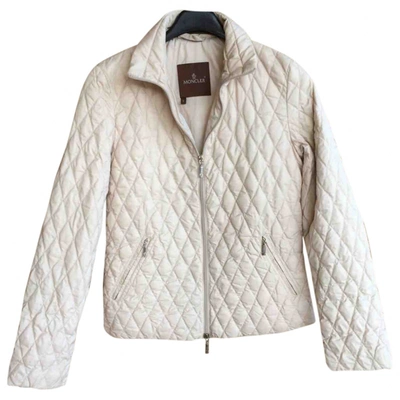 Pre-owned Moncler Classic Puffer In Beige