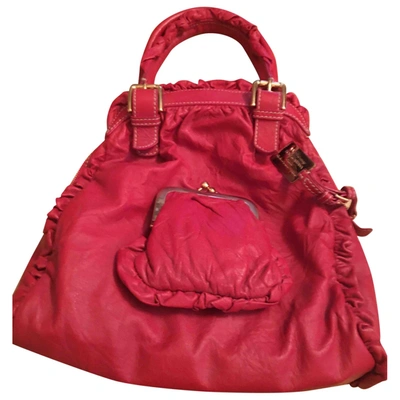 Pre-owned Dolce & Gabbana Leather Handbag In Red