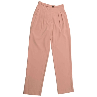 Pre-owned Nanushka Straight Pants In Pink