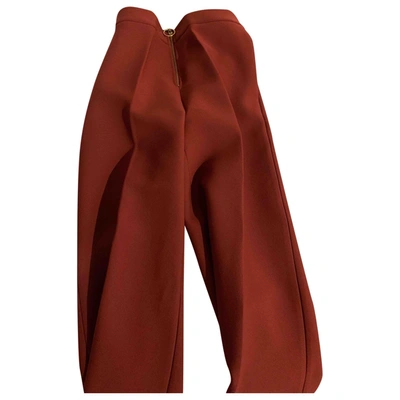 Pre-owned Jucca Large Pants In Burgundy