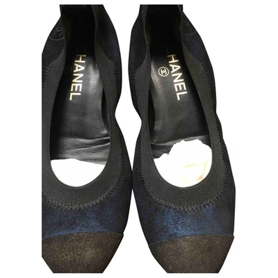 Pre-owned Chanel Ballet Flats In Blue