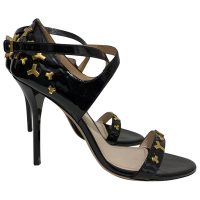 Pre-owned Bally Patent Leather Sandals In Black