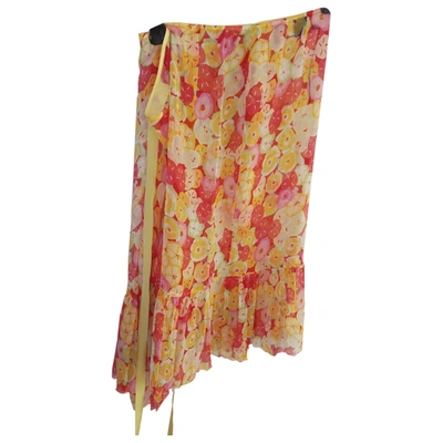 Pre-owned Aspesi Silk Mid-length Skirt In Yellow