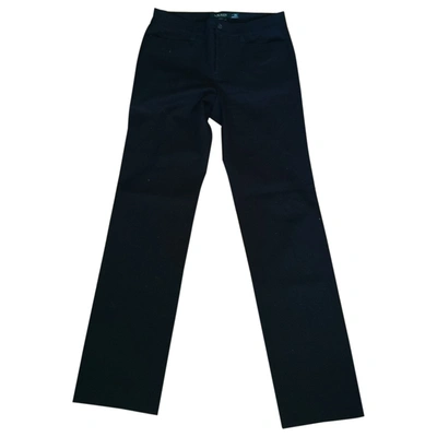 Pre-owned Ralph Lauren Straight Trousers In Black