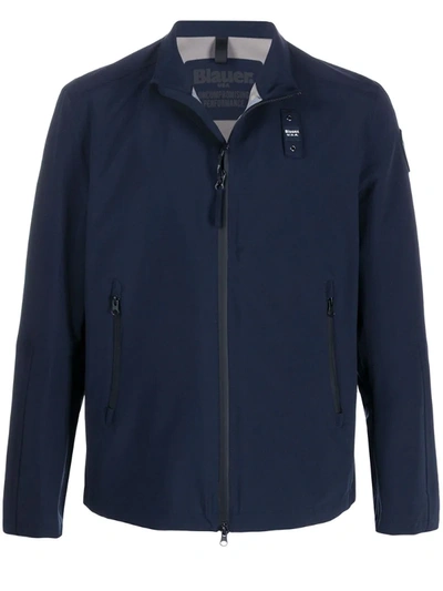 Blauer Zipped Lightweight Jacket In Blue