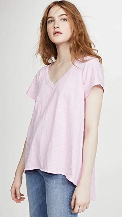 Wilt Deep V Shrunken Tee In Pepto