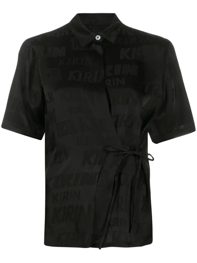 Kirin Women's Logo-print Jacquard Shirt In Black
