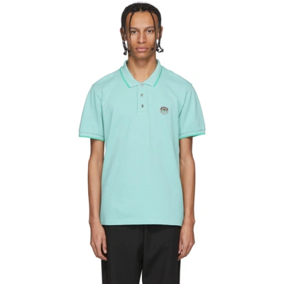 Kenzo 蓝色 Tiger Crest Polo 衫 In 60 Aqua