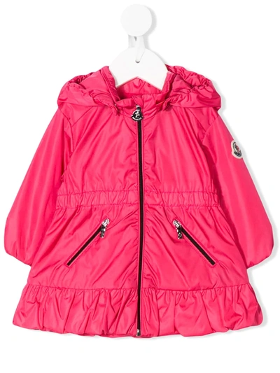 Moncler Babies' Fuchsia Parka With Hood In Fucsia