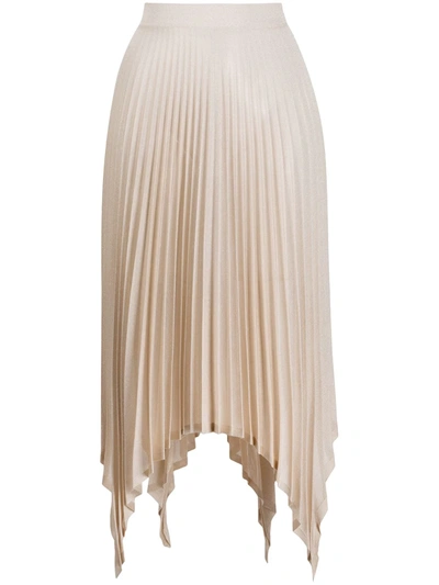 Mrz Gonna Pleated Skirt In Neutrals