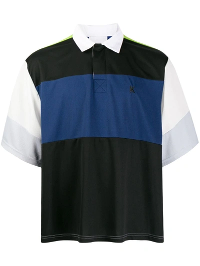 Koché Colour Block Polo Shirt In Black