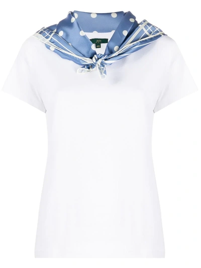 Jejia Scarf Collar T-shirt In White