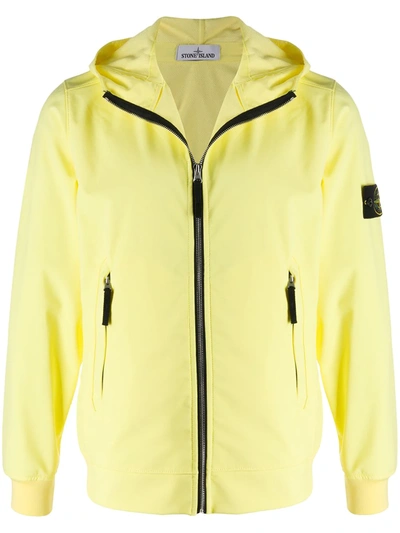 Stone Island Logo贴花轻薄夹克 In Yellow