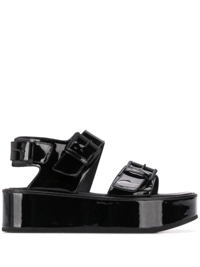 Ann Demeulemeester Plateau-sandalen Mit Schnallen In Black | ModeSens