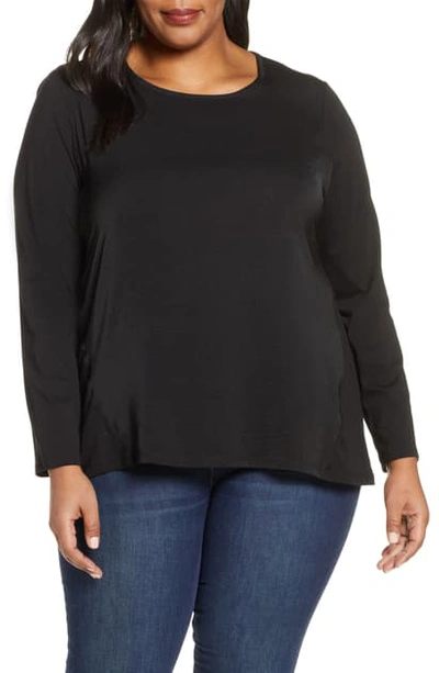 Michael Michael Kors Side Lace-up Top In Black