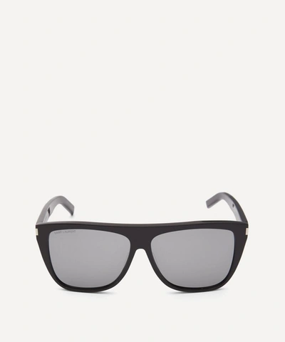 Saint Laurent Flat-top Acetate Sunglasses In Black