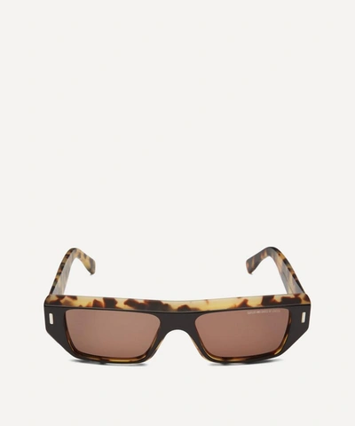 Cutler And Gross 1367-02 Rectangular Acetate Sunglasses In Black