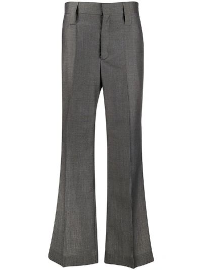 Prada Flared Tailored Trousers In Grey