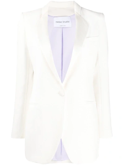 Hebe Studio Single-breasted Blazer In White