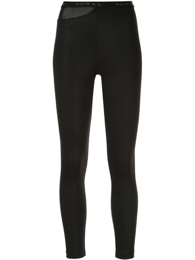 Koral Eros Etch Mesh Leggings In Black