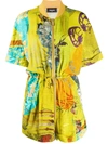 Dsquared2 Floral Print Playsuit In Yellow