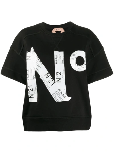 N°21 Logo Detail T-shirt In Black