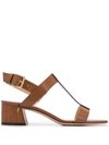 Jimmy Choo Jin 45 Leather Sandals In Brown