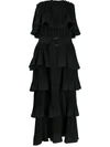 Essentiel Antwerp Valentina Pleated Column Dress In Black