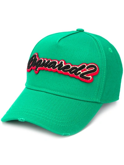 Dsquared2 Embroidered Logo Baseball Cap In Green