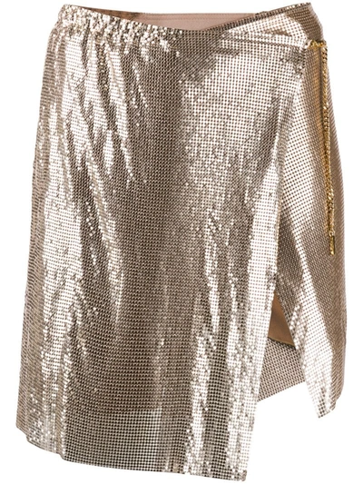 Poster Girl Short Chainmail Skirt In Gold