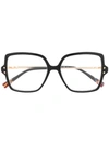 Missoni Oversized Square Frame Glasses In Black