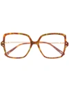 Missoni Oversized Square Frame Glasses In Brown