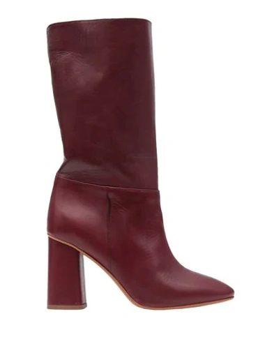 8 By Yoox Boots In Maroon