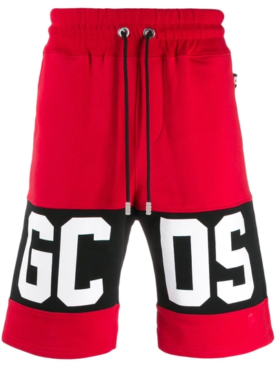 Gcds Logo-print Track Shorts In Red