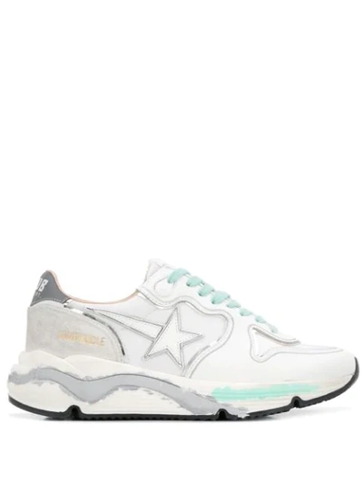Golden Goose Sole Running Sneakers In White